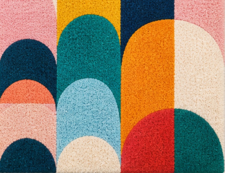 화려한 기하학 무늬 카펫 자수 래치 훅 키트 래치 훅  - Embroidery Meaning 리뷰 및 가격