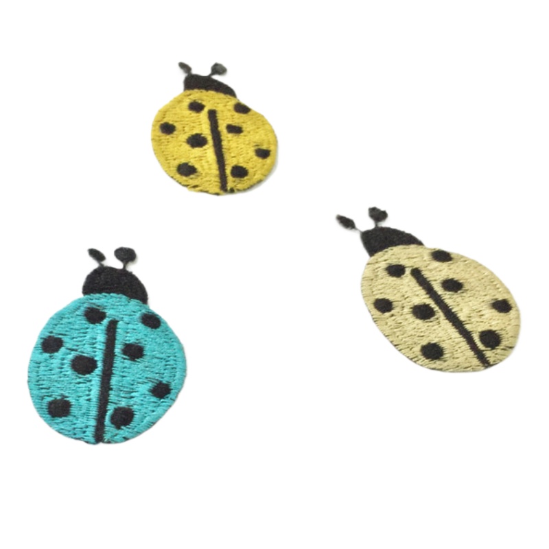창의적인 자수 패치, 금색 파란색 무당벌레 딱정벌레 곤 - Embroidery Lady Bug 리뷰 및 가격