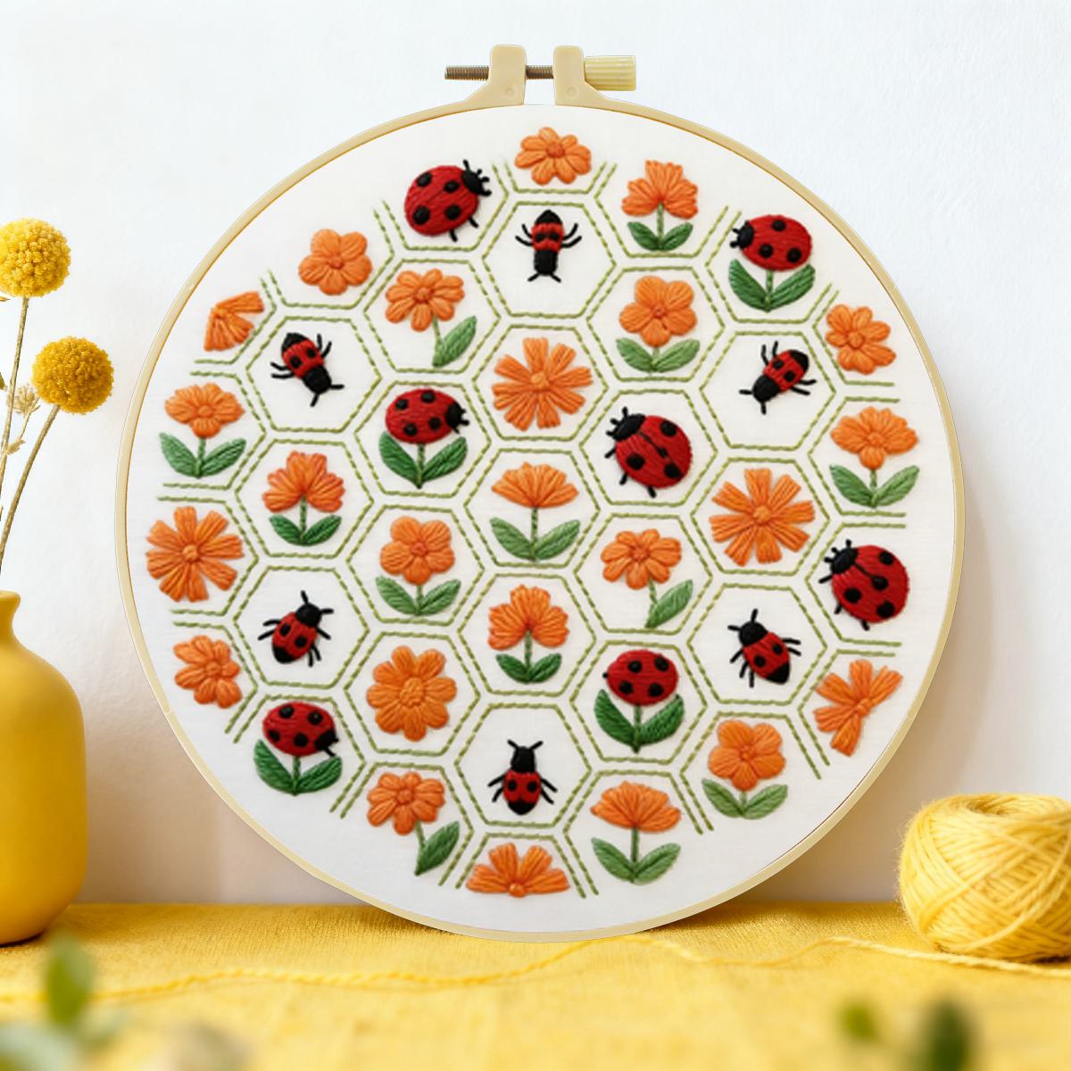 1개 20X20CM/15X15CM 7.87/6.3인치  - Embroidery Lady Bug 리뷰 및 가격