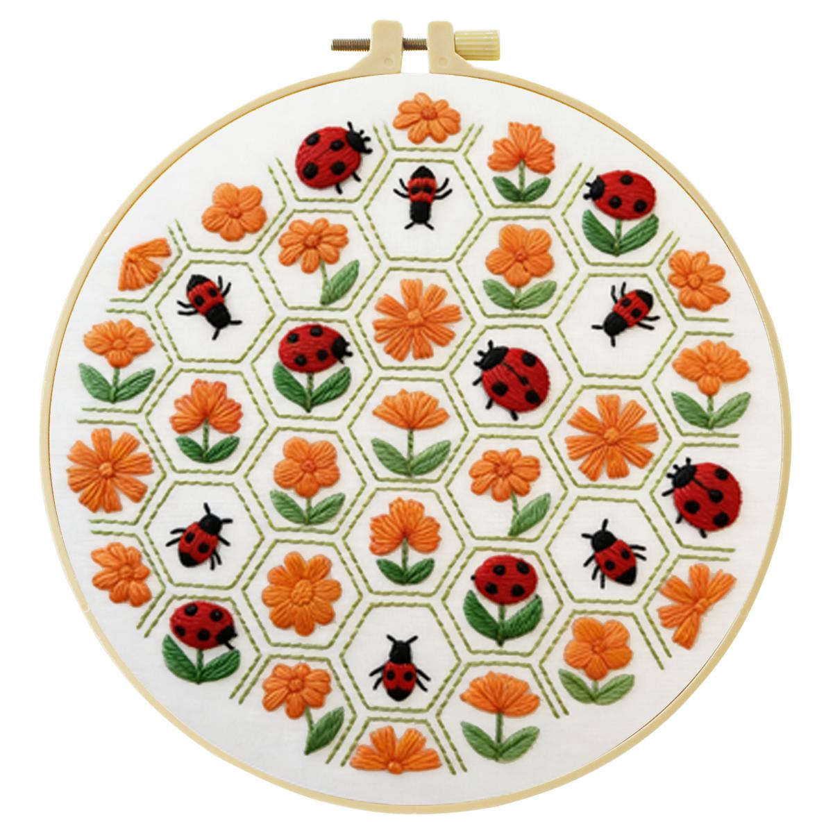 1개 20X20CM/15X15CM 7.87/6.3인치  - Embroidery Lady Bug 리뷰 및 가격
