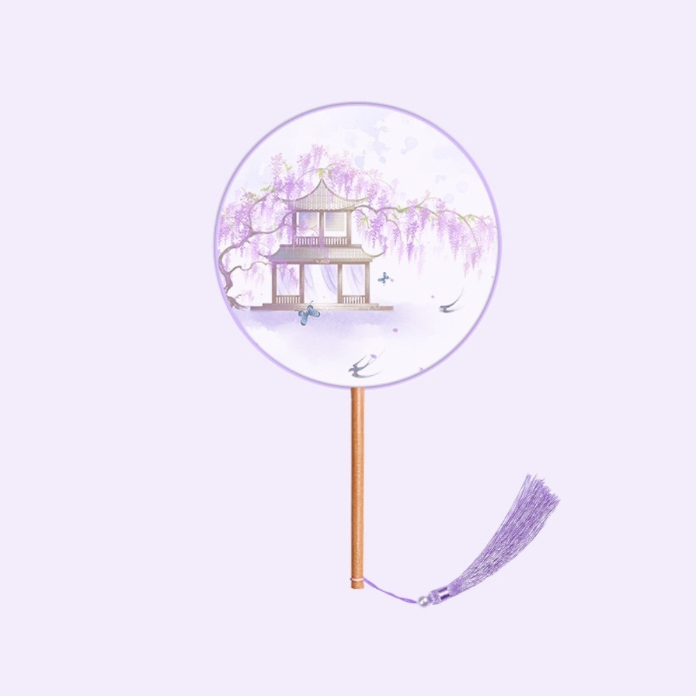 실크 소재 중국식 원형 손부채 자수 디자인 수묵화 빈티 - Embroidery Meaning 리뷰 및 가격